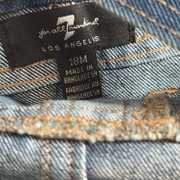 7 For All Mankind 7FAM Blue Jean Denim Overall Jumper Dress size 18 months - Picture 12 of 14